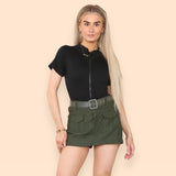 Belted Cargo Skorts