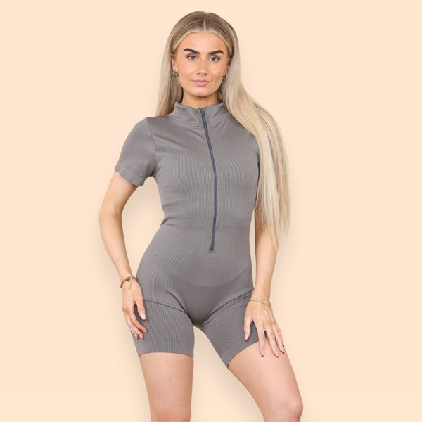 Zip Front Shapewear Unitard