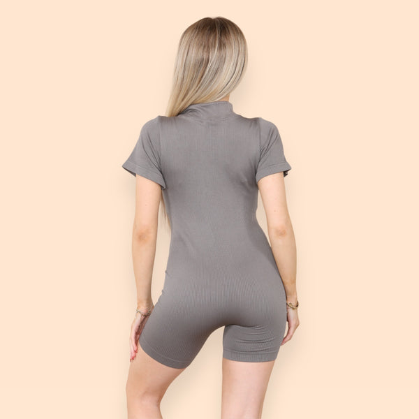 Zip Front Shapewear Unitard