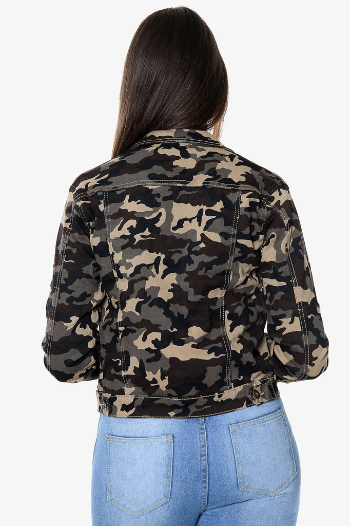 Camouflage jacket deals denim