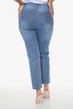 Blue Boyfriend knee cut jeans