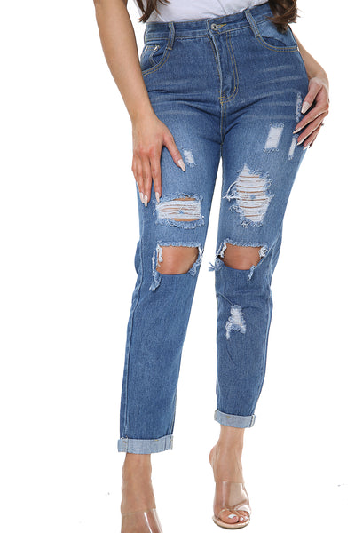 Blue Boyfriend Jeans