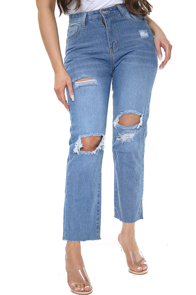 Blue Boyfriend Jeans