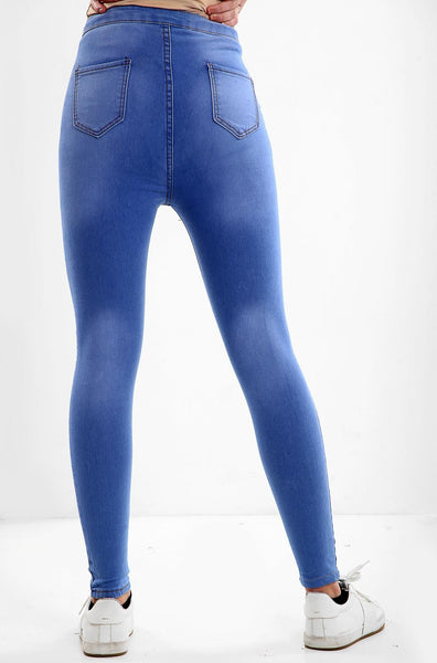 Blue Ladies High waisted jeans