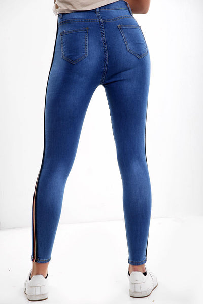 Blue Ladies High waisted jeans