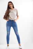 Blue Ladies High waisted jeans