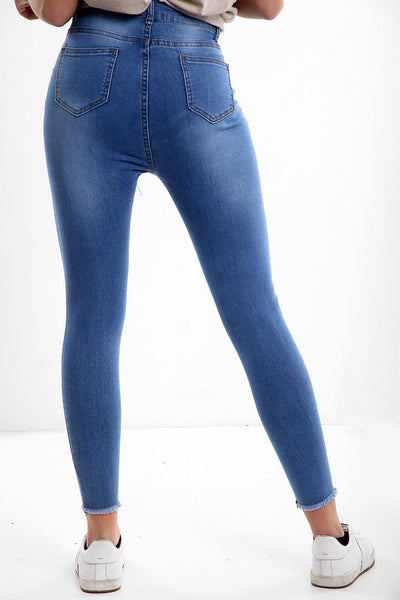 Blue Ladies High waisted jeans