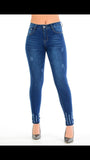 Blue Ladies High waisted jeans3