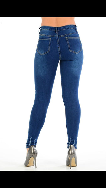 Blue Ladies High waisted jeans