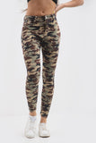 Camouflage Ladies high waisted Plain jean