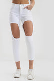 WHITE Ladies High waisted jeans.