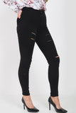 BLACK LADIES HIGH WAISTED JEANS