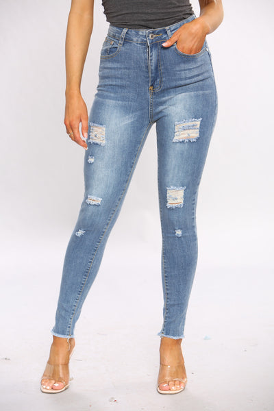 Denim Wash Skinny Jeans