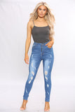 Blue wash Ripped Skinny Jeans