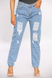 Denim Blue wash Mom Jeans