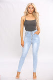 High Waisted Five Button Jeans