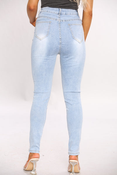 High Waisted Five Button Jeans