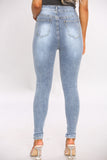 Blue Ripped Knee Skinny Jeans