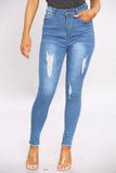 Blue Ripped Skinny Jeans