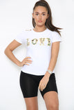 Love and Buttons T Shirt