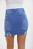 LADIES HIGH WAISTED BLUE SKIRT